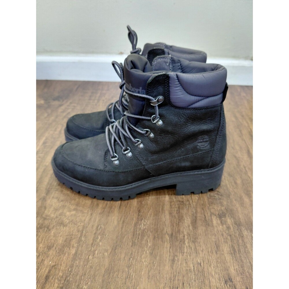 Timberland Courmayeur Valley Waterproof Leather Hiker Black Nubuck Women's Sz 10